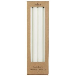 Adventlys - 1 - 4 �ske med 4 kronelys - Rustik pr�get tal - Hvid