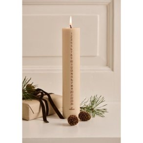 Kalenderlys 1 - 24 - Kit med rustic brown tal