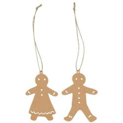 Papirklip peberkagefigur - Dreng &amp; pige