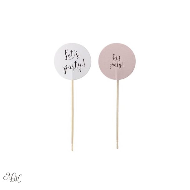 Deko Stick - Rosa - Papir