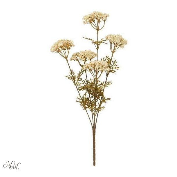 Blomsterstilk - Hvid - 5 sk�rmblomster 