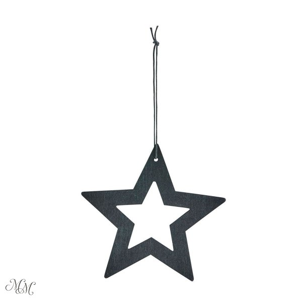 Ornament stars - Sort - 12 cm